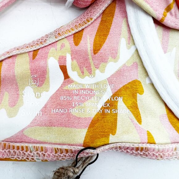 NWT Revolve x Stone Fox Swim Floral Underwired Conch Bikini Top Swimwear Size M - Picture 4 of 4